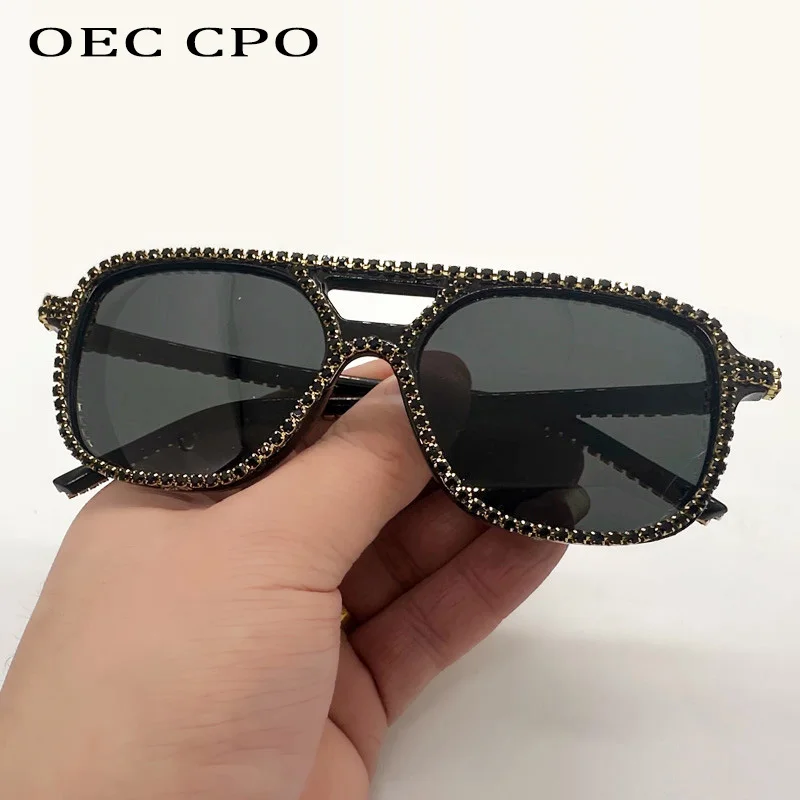 OEC CPO Shiny Rhinestone Square Women Sunglasses Fashion Diamond Double Bridges Candy Color Sun Glasses Female Shades UV400
OEC CPO Shiny Rhinestone Square Women Sunglasses Fashion Diamond Double Bridges Candy Color Sun Glasses Female Shades UV400