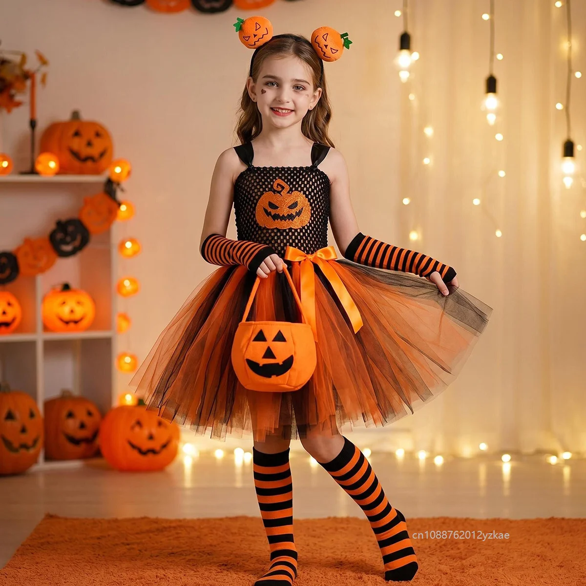 Chicas Pumpkin Tulle Tutu Dress Halloween-themed Pumpkin Tutu set Stage Performance Gown Halloween Carnival Party Little Witch
Chicas Pumpkin Tulle Tutu Dress Halloween-themed Pumpkin Tutu set Stage Performance Gown Halloween Carnival Party Little Witch