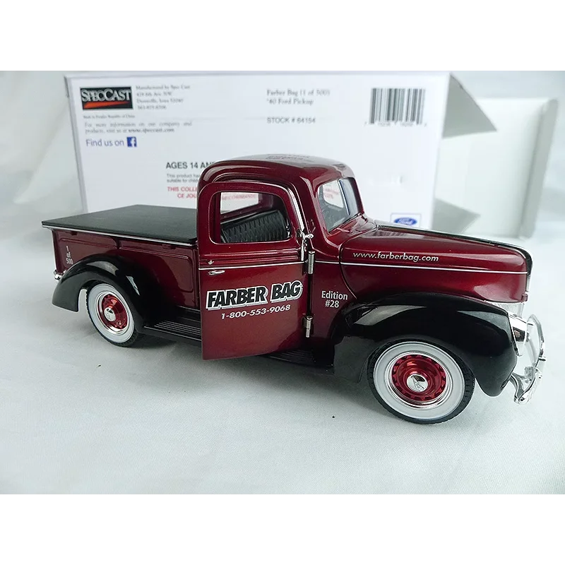 Diecast SpecCast 1:25 Scale Farber Bag 40 Ford Limited Edition Alloy Car Model Collectible Toy Gift Souvenir Display Ornament
Diecast SpecCast 1:25 Scale Farber Bag 40 Ford Limited Edition Alloy Car Model Collectible Toy Gift Souvenir Display Ornament