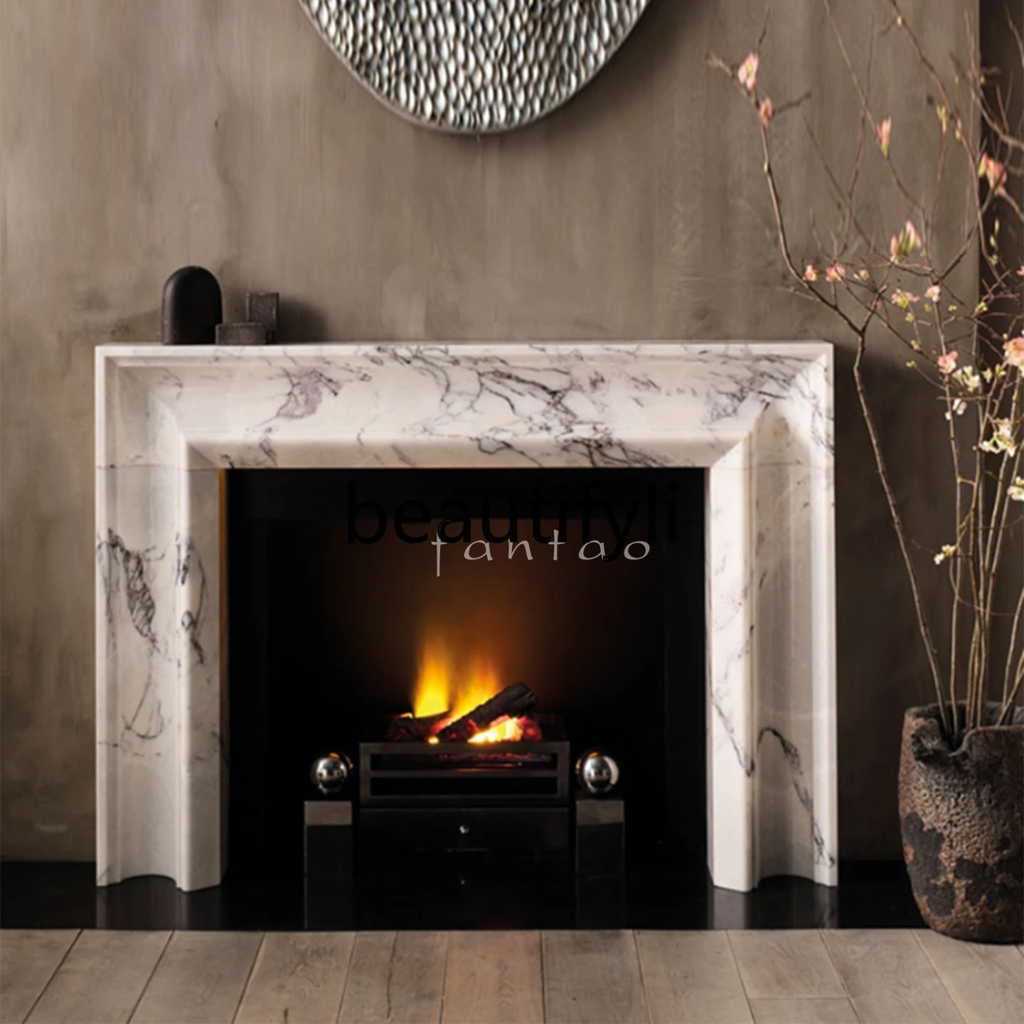 French minimalist natural marble fireplace decorative cabinet American light luxury living room stone fireplace rack
French minimalist natural marble fireplace decorative cabinet American light luxury living room stone fireplace rack