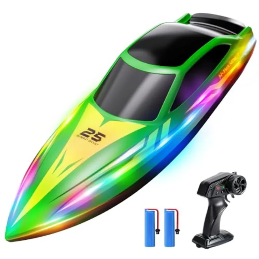 RC Boat for and Adults, 2.4GHz 9.3 Mph Remote Control Boat with Led Light, 2 Battery 30 Mins Play,Summer Toys Boats for Water P
RC Boat for and Adults, 2.4GHz 9.3 Mph Remote Control Boat with Led Light, 2 Battery 30 Mins Play,Summer Toys Boats for Water P