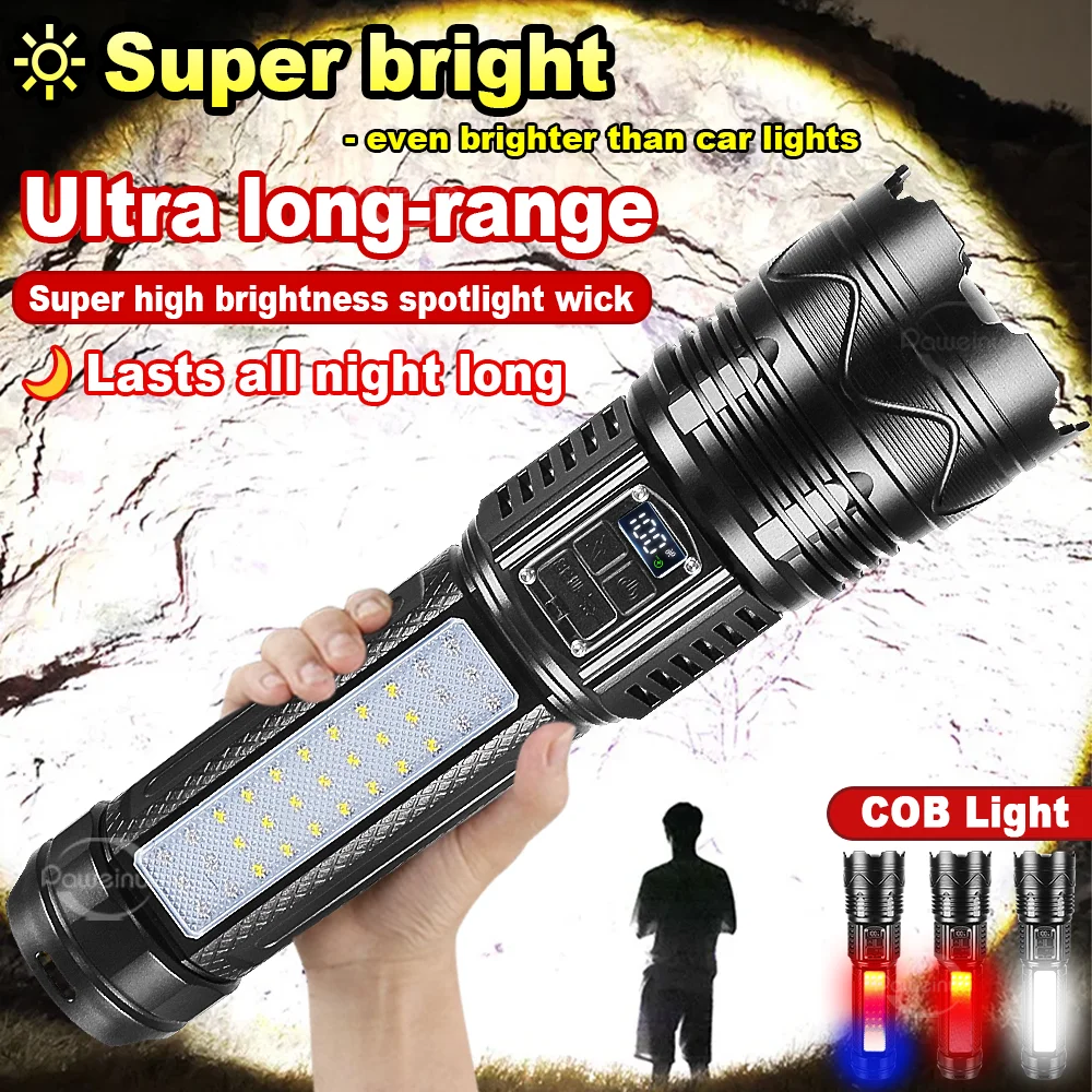 100000000LM Most Powerful LED Flashlight Ultra Bright White Laser 8900M Tactical Torch Light Rechargeable Flashlights Adventure
100000000LM Most Powerful LED Flashlight Ultra Bright White Laser 8900M Tactical Torch Light Rechargeable Flashlights Adventure