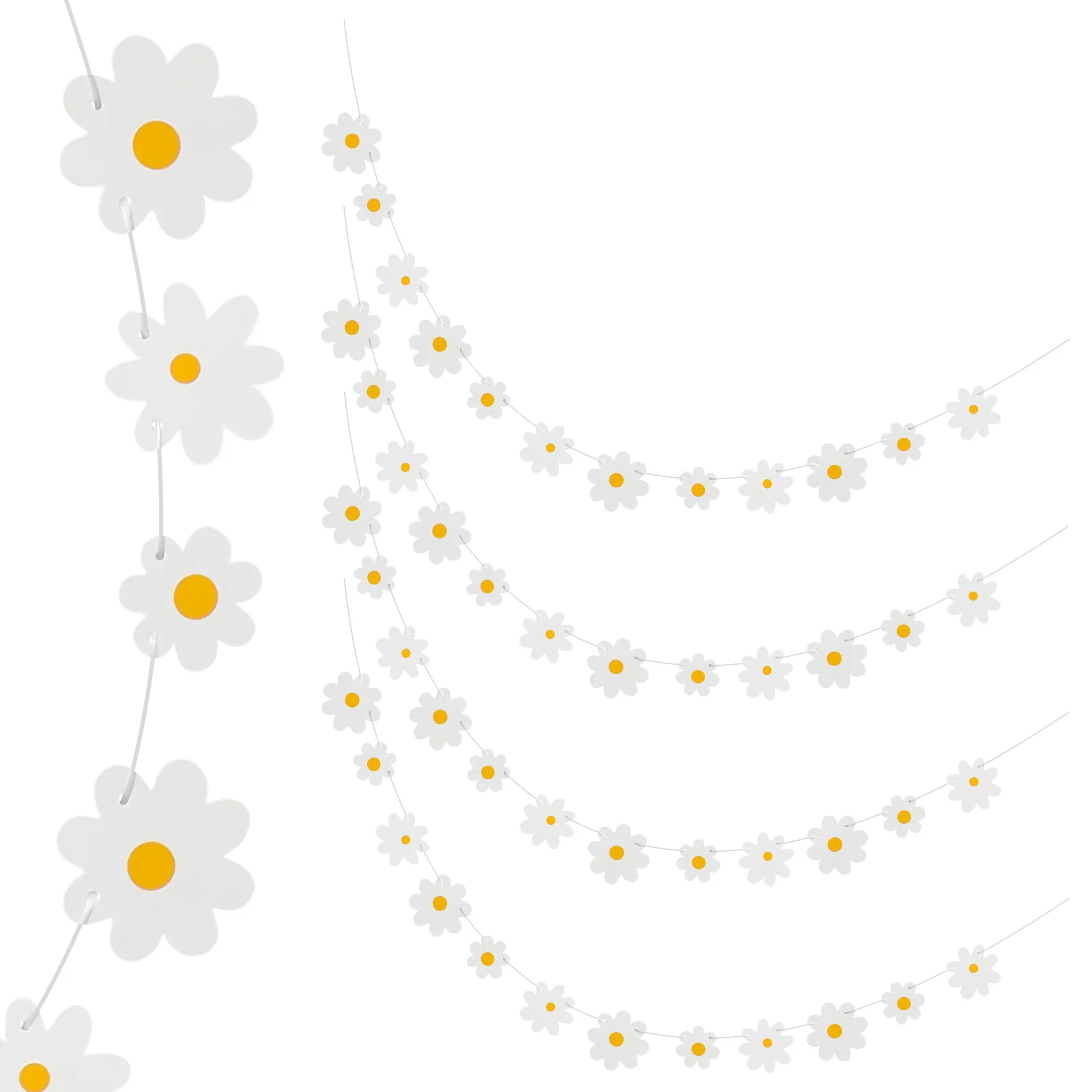 4pcs Little Daisy Pull Flag Happy Birthday Banner Garland Paper Baby Shower Spring Decorations Bunting Nursery
4pcs Little Daisy Pull Flag Happy Birthday Banner Garland Paper Baby Shower Spring Decorations Bunting Nursery