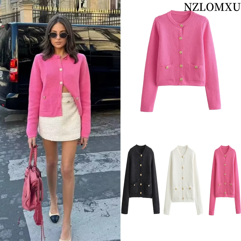 2025 Autumn Knitted Slim Fitting Women's Cardigan Long Sleeve Pocket Single Breasted Female Sweater Fashion Lady Top
2025 Autumn Knitted Slim Fitting Women's Cardigan Long Sleeve Pocket Single Breasted Female Sweater Fashion Lady Top