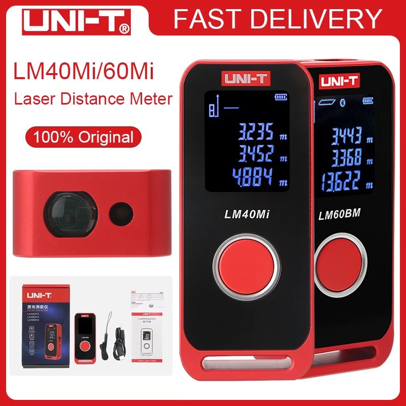 UNI-T Laser Distance Meter 40m 60m Mini Rangefinder Digital Laser Tape Measuring Construction Tool LM40Mi лазерная ру
UNI-T Laser Distance Meter 40m 60m Mini Rangefinder Digital Laser Tape Measuring Construction Tool LM40Mi лазерная ру