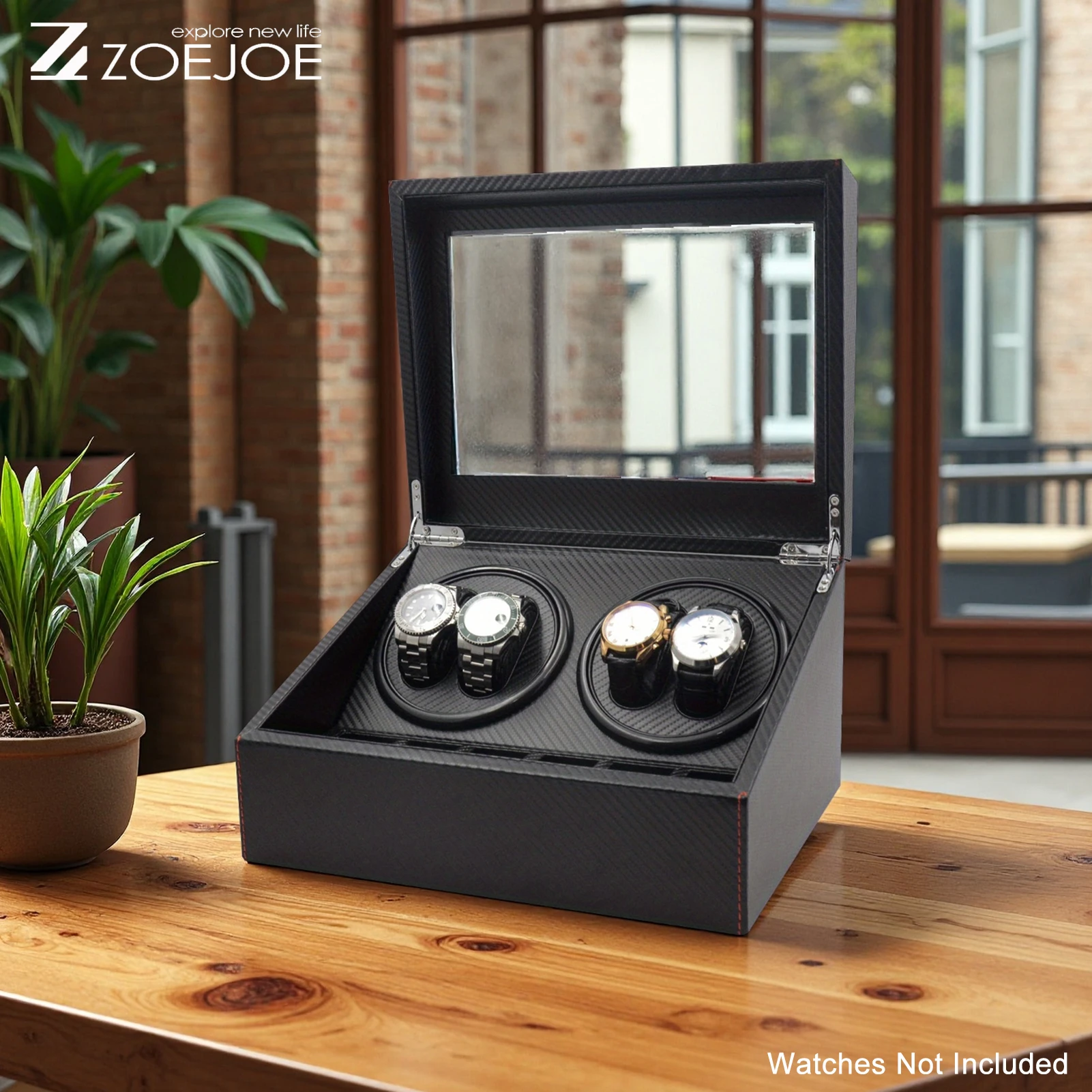 ZOEJOE Automatic 4+6 slots Watch Winder Quiet Motor Low Noise Watch Storage Box US Plug With Clear Cover Gifts For Friends
ZOEJOE Automatic 4+6 slots Watch Winder Quiet Motor Low Noise Watch Storage Box US Plug With Clear Cover Gifts For Friends