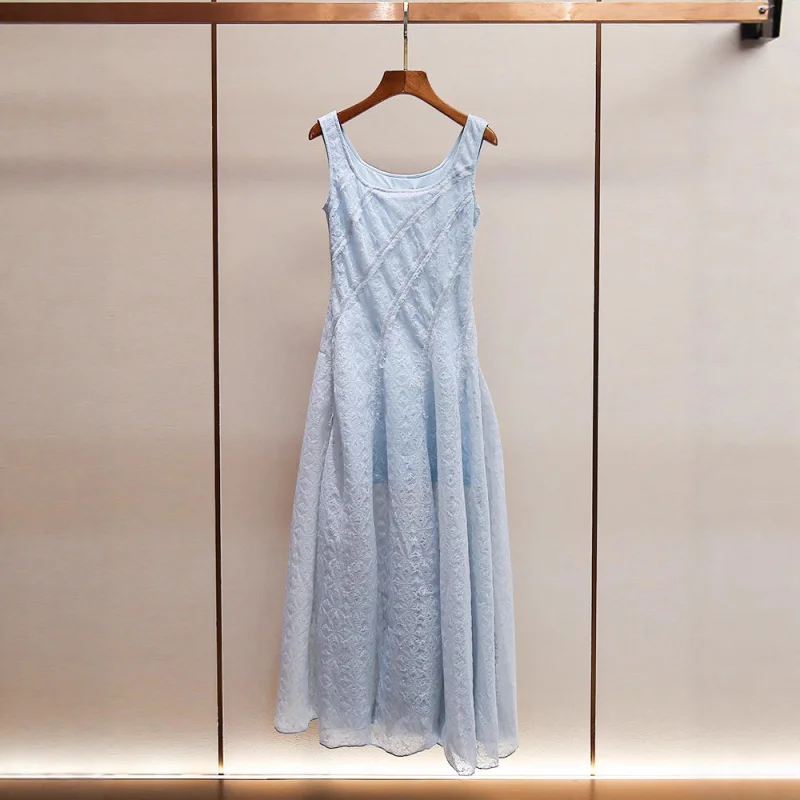 2026 New Women'S French Romantic Seaside A-Line Blue Embroidered Strap Dress For Women
2026 New Women'S French Romantic Seaside A-Line Blue Embroidered Strap Dress For Women