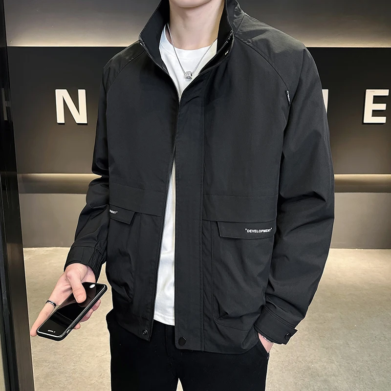 Loose Fit Men's Jaet Stand Collar Long Sve Zipper Casual Sle Autumn Winter Outerwear Trendy Youth Faion Workwear
Loose Fit Men's Jaet Stand Collar Long Sve Zipper Casual Sle Autumn Winter Outerwear Trendy Youth Faion Workwear