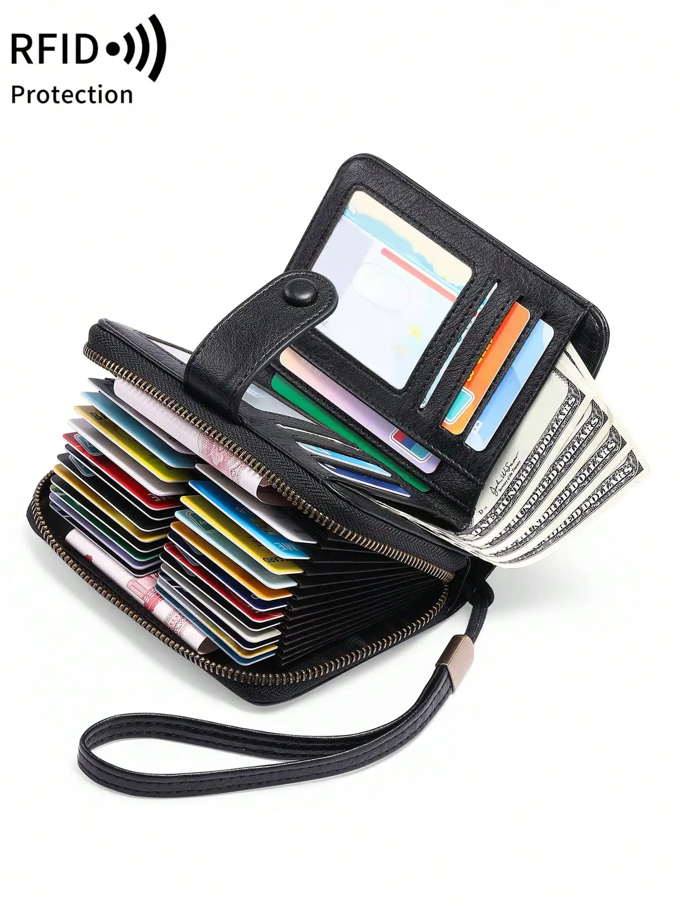 Secure Blocking Short Wallet - Large Capacity Vintage Coin With Zipper And Wristband - Multi-Card Slot Credit Card Bag For Men A
Secure Blocking Short Wallet - Large Capacity Vintage Coin With Zipper And Wristband - Multi-Card Slot Credit Card Bag For Men A