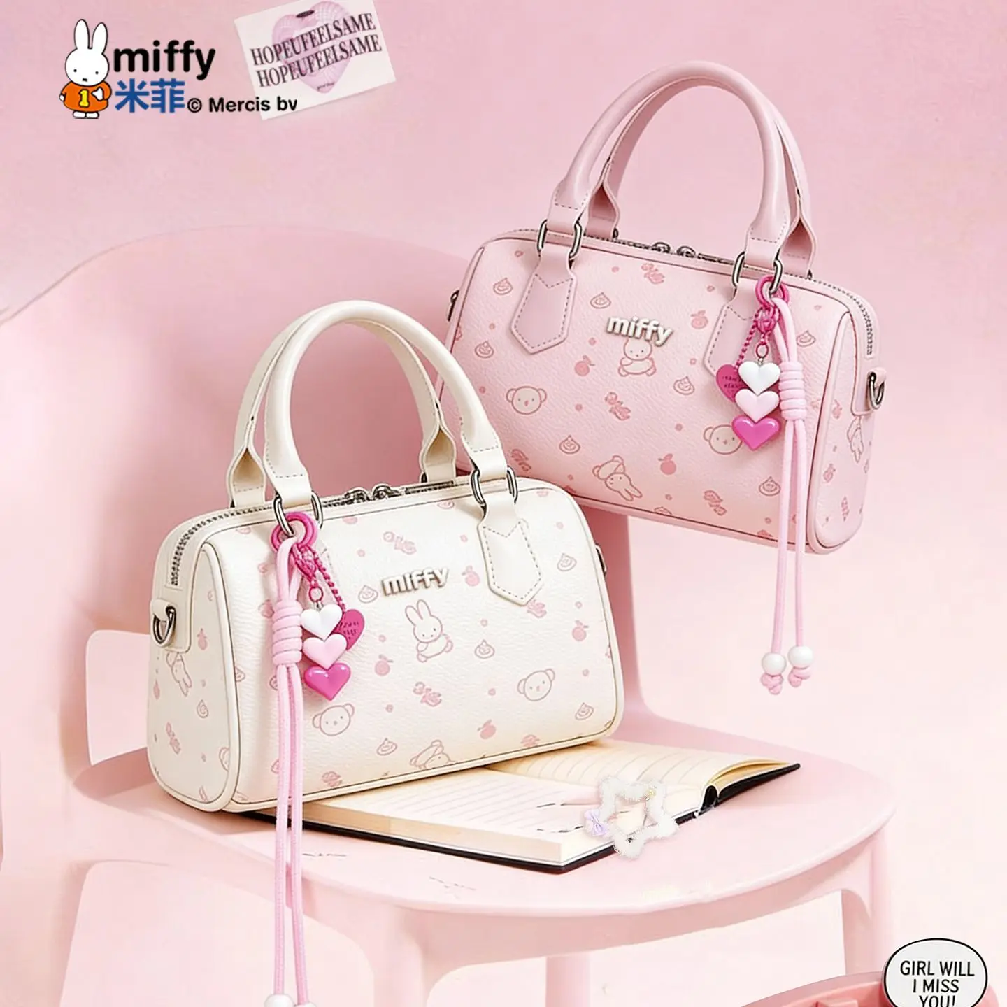 Anime Miffy Handbag 2026 New Style Printing Sweet Compact Dating Commuting Tassel Girly Heart Boston Pillow Bag Lovely Kawaii
Anime Miffy Handbag 2026 New Style Printing Sweet Compact Dating Commuting Tassel Girly Heart Boston Pillow Bag Lovely Kawaii