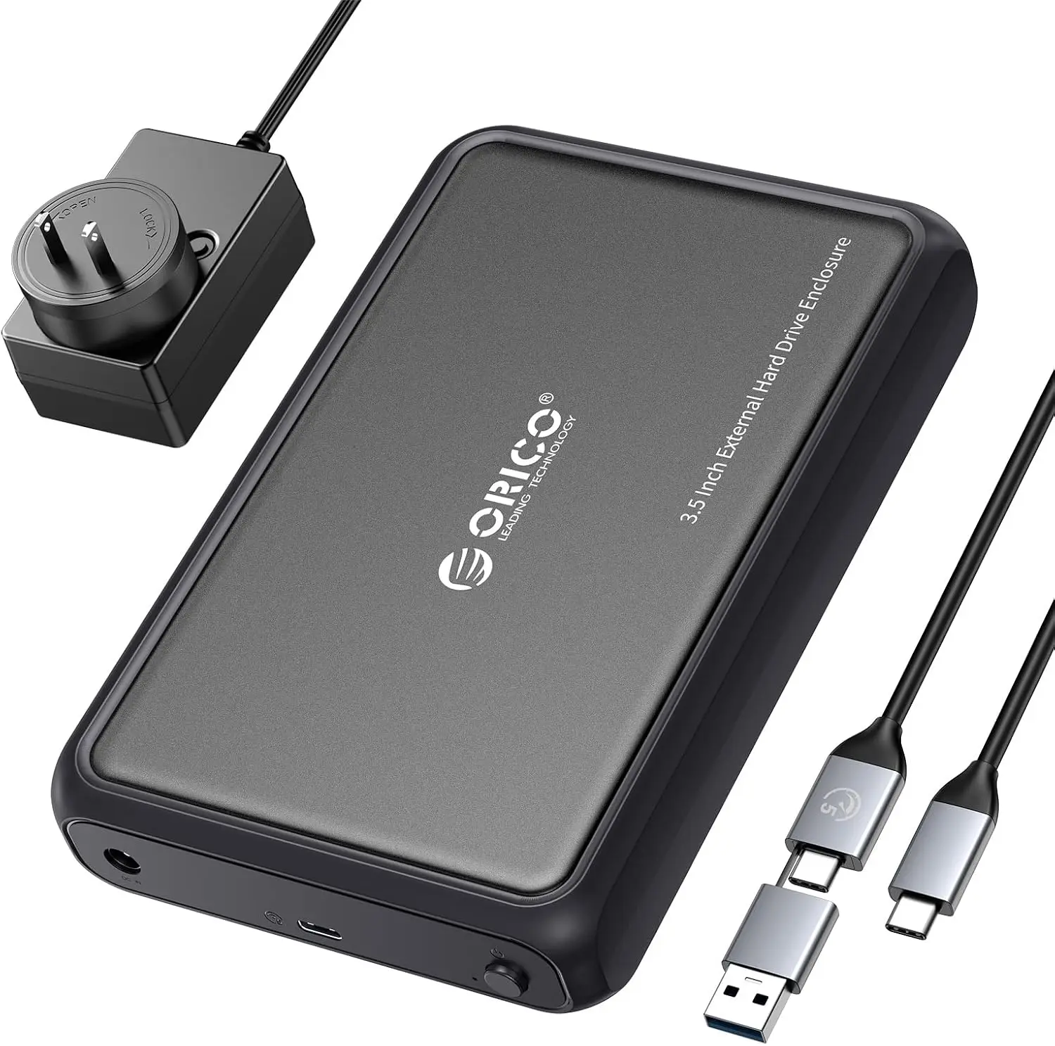 3.5" Hard Drive Enclosure SATA to USB C, Supports 2.5" HDD/SSD, USB C to USB C/A Cable, Up to 20TB, UASP & TRIM
3.5" Hard Drive Enclosure SATA to USB C, Supports 2.5" HDD/SSD, USB C to USB C/A Cable, Up to 20TB, UASP & TRIM
