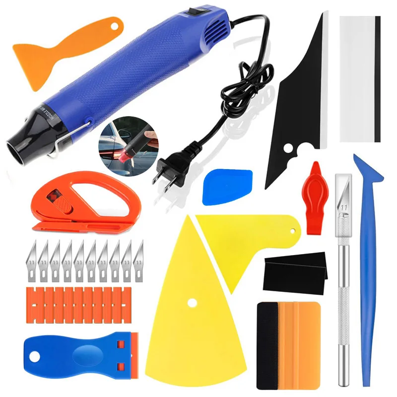 Hot Air Gun Vinyl Film Tools Kit Vinyl Scraper Mini Heat Gun Car Wrapping Tools Foil Squeegee Smooth Tool for Car Windows Film
Hot Air Gun Vinyl Film Tools Kit Vinyl Scraper Mini Heat Gun Car Wrapping Tools Foil Squeegee Smooth Tool for Car Windows Film
