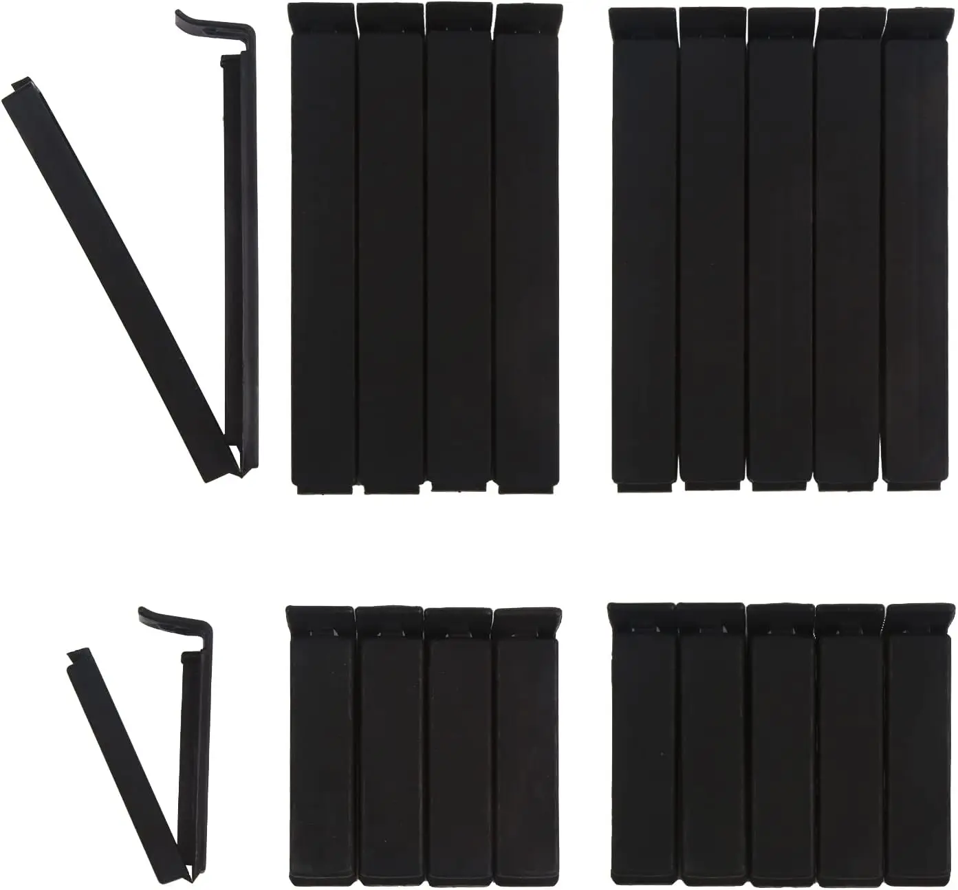 30 Pack Plastic Food Bag Clips for Snack Sealing and Storage, Assorted Sizes
30 Pack Plastic Food Bag Clips for Snack Sealing and Storage, Assorted Sizes