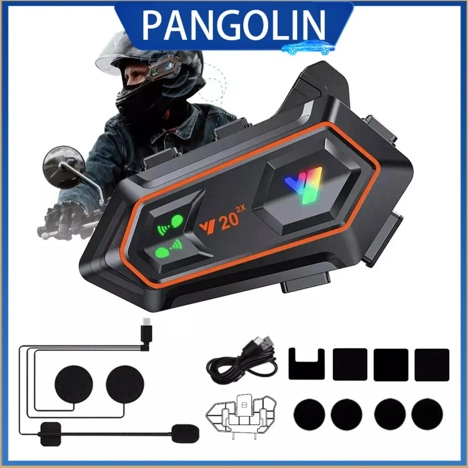 PANGOLIN Y20-2x Intercom Version Hardphone IP67 Waterproof Helmet BT Wireless Earphon with a Qualcomm Chip 1PC for Motorcycles
PANGOLIN Y20-2x Intercom Version Hardphone IP67 Waterproof Helmet BT Wireless Earphon with a Qualcomm Chip 1PC for Motorcycles