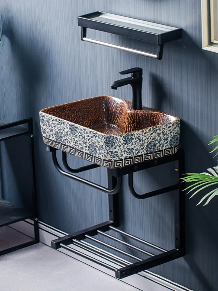 Retro Floor Type Wash Basin Bathroom Cabinet Combination Small Apartment Simple Bracket Integrated Balcony Wash Basin
Retro Floor Type Wash Basin Bathroom Cabinet Combination Small Apartment Simple Bracket Integrated Balcony Wash Basin