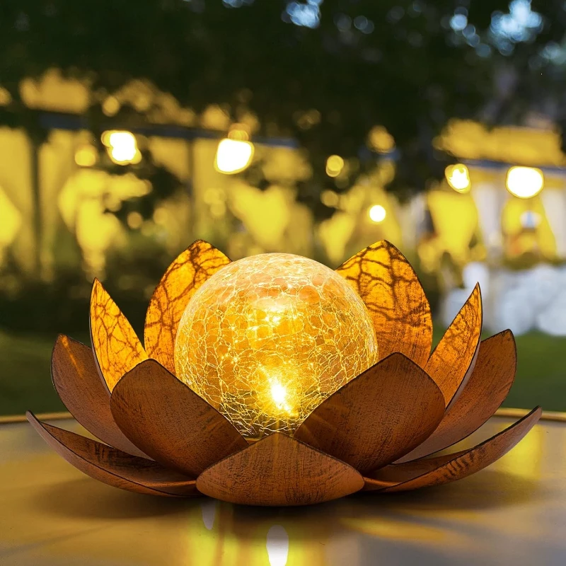 Light Outdoor(2Pack), Art Crackle Globe Glass Lotus Decoration, Solar LED Waterproof Metal Flower Lights for Patio,Lawn,Wa
Light Outdoor(2Pack), Art Crackle Globe Glass Lotus Decoration, Solar LED Waterproof Metal Flower Lights for Patio,Lawn,Wa