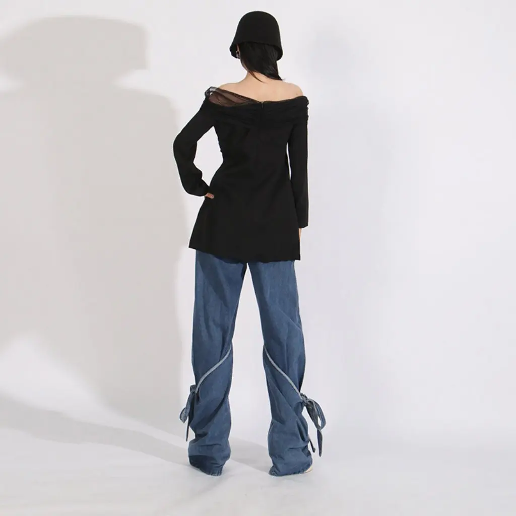 Элегантный газовый пиджак на одно плечо для женщин, высококачественный утягивающий модный осенний пиджак
Элегантный газовый пиджак на одно плечо для женщин, высококачественный утягивающий модный осенний пиджак