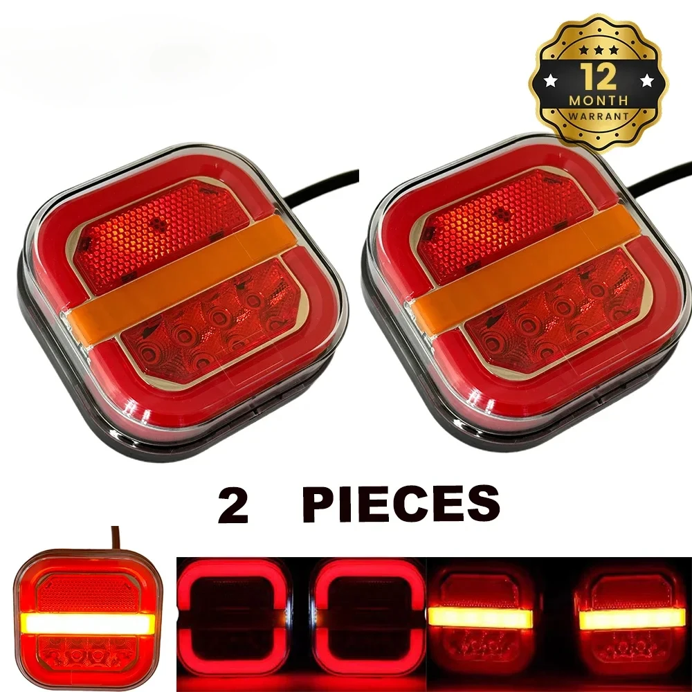 2PCS 4 inch 12V 24V LED Tail Light License Plate Flowing Turn Signal Blinker Brake Stop Driving Reverse Lamp Truck Trailer Van
2PCS 4 inch 12V 24V LED Tail Light License Plate Flowing Turn Signal Blinker Brake Stop Driving Reverse Lamp Truck Trailer Van
