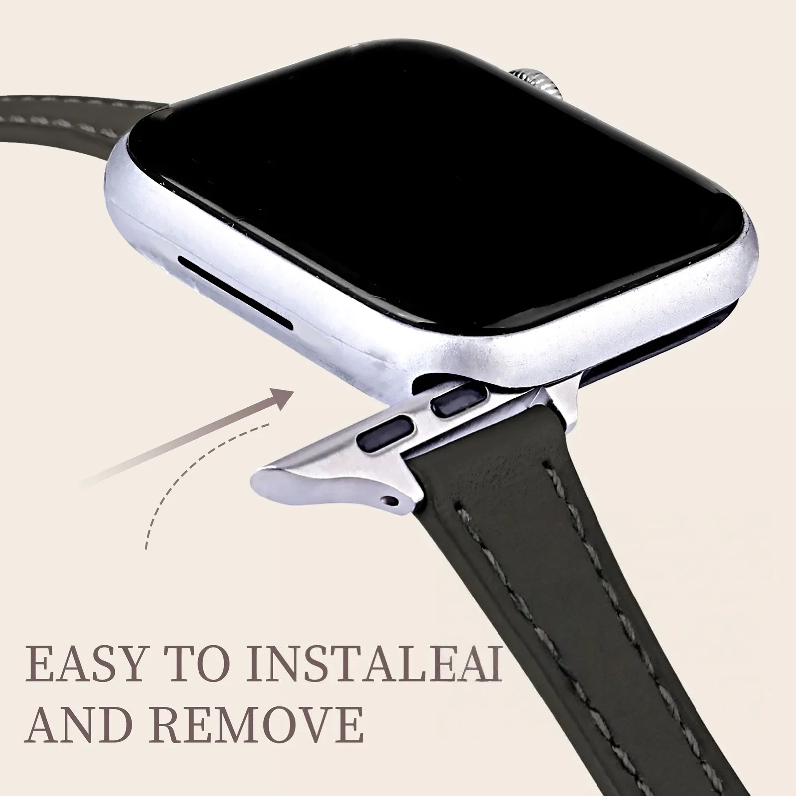 Nice Leather loop Correa slim thin For Apple Watch band Series Ultra 10/9 38mm 40mm 41mm 42mm 44mm 45mm 46mm 49mm Strap
Nice Leather loop Correa slim thin For Apple Watch band Series Ultra 10/9 38mm 40mm 41mm 42mm 44mm 45mm 46mm 49mm Strap