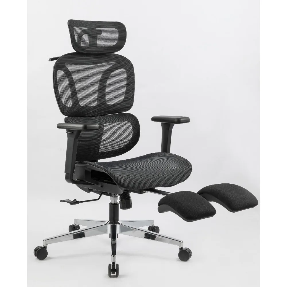 Ergonomic Mesh Office Chair with Adjustable Footrest, 90-135 Degrees Tilt, and Personalized Support for Ultimate Comfort
Ergonomic Mesh Office Chair with Adjustable Footrest, 90-135 Degrees Tilt, and Personalized Support for Ultimate Comfort