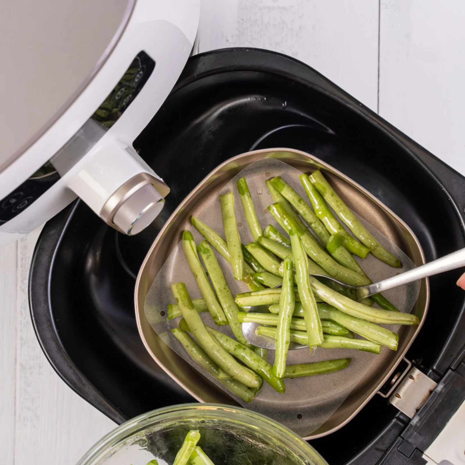 100Pcs Air Fryer Oil Paper Non-Stick Steamer Paper for Chicken Wings Burgers Ribs Home Cooking Campgrounds Steamer Liners
100Pcs Air Fryer Oil Paper Non-Stick Steamer Paper for Chicken Wings Burgers Ribs Home Cooking Campgrounds Steamer Liners