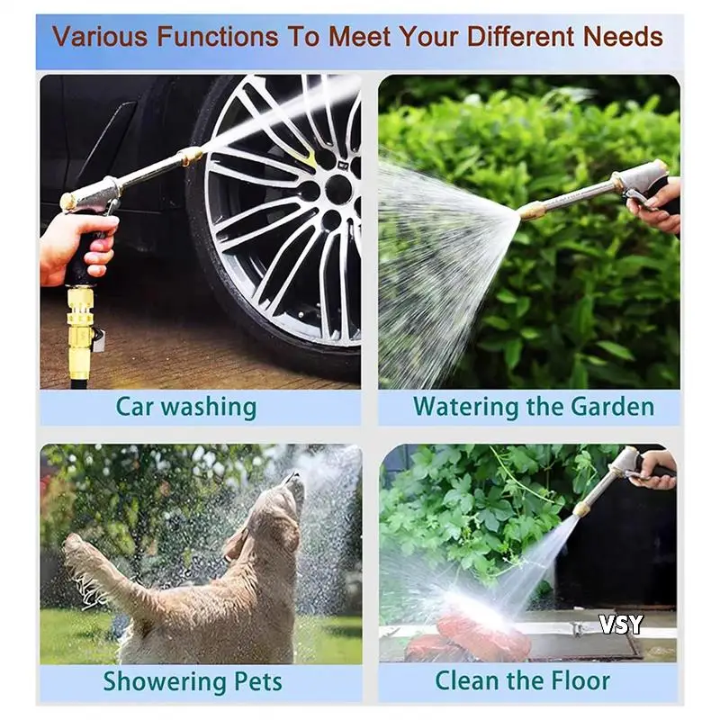 Upgraded Garden Hose Nozzle, Metal Spray Gun With Full Copper Nozzle, High Pressure Water Hose Nozzle Spray Head
Upgraded Garden Hose Nozzle, Metal Spray Gun With Full Copper Nozzle, High Pressure Water Hose Nozzle Spray Head