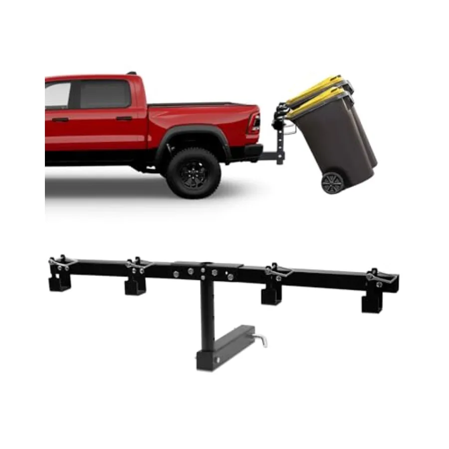 Trash Can Hauler for Double Can Adjustable Trash Can Hitch Fit for Truck/UTV/ATV/Kubota/Lawn Tractors/Cars/Trailer with 2" Hitc
Trash Can Hauler for Double Can Adjustable Trash Can Hitch Fit for Truck/UTV/ATV/Kubota/Lawn Tractors/Cars/Trailer with 2" Hitc