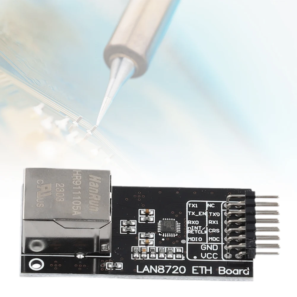 Встраиваемый веб-сервер LAN8720, сетевой трансивер физического уровня, 3.3V Ethernet трансивер, плата интерфейса RMII, умная электроника
Встраиваемый веб-сервер LAN8720, сетевой трансивер физического уровня, 3.3V Ethernet трансивер, плата интерфейса RMII, умная электроника