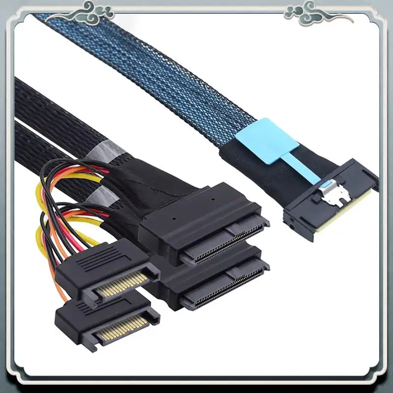 Premium Slimline SAS MCIO 8I 74P To Dual SFF 8639 With 15P SATA Male Power Data Cable For Server Adapter Cable
Premium Slimline SAS MCIO 8I 74P To Dual SFF 8639 With 15P SATA Male Power Data Cable For Server Adapter Cable