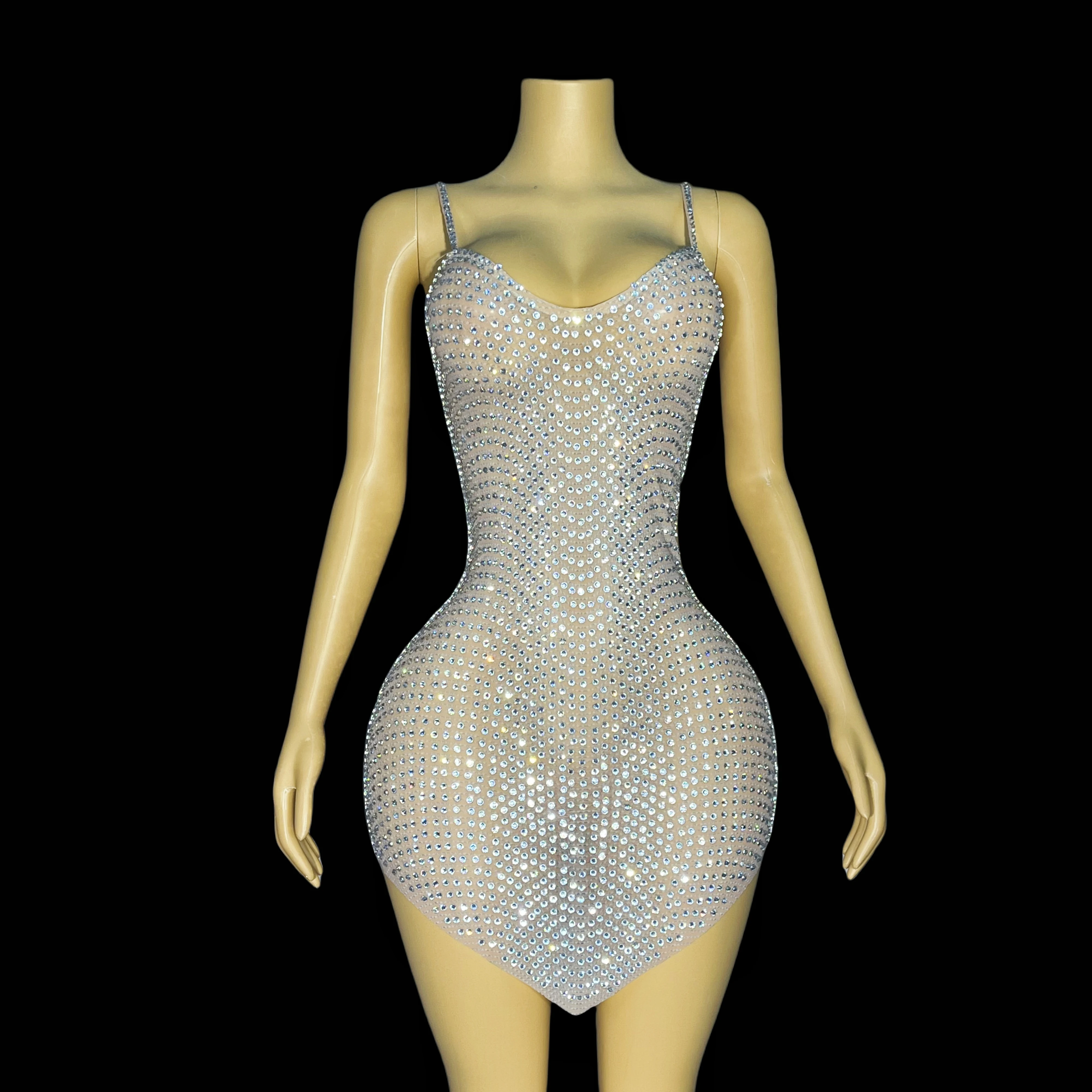Shiny full rhinestone sexy cultivated sundress ladies elegant party evening wear red carpet show costumes Wangquxian
Shiny full rhinestone sexy cultivated sundress ladies elegant party evening wear red carpet show costumes Wangquxian