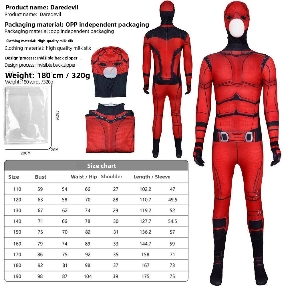Daredevil Reborn Cosplay Suit Tight Onesie Halloween Performance Costume Women's Traditional Clothing Stage Performance
Daredevil Reborn Cosplay Suit Tight Onesie Halloween Performance Costume Women's Traditional Clothing Stage Performance