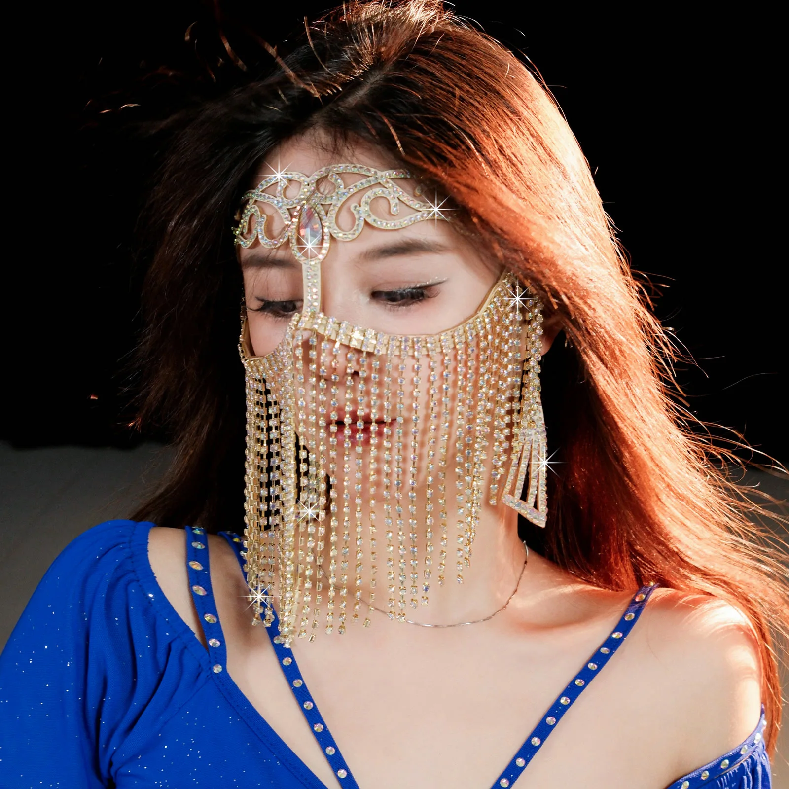 Vintage Eyes Veil Belly Dance Costume Accessory Beaded Headwear Bollywood Princess Jewelry Arabic Princess India Bollywood Props
Vintage Eyes Veil Belly Dance Costume Accessory Beaded Headwear Bollywood Princess Jewelry Arabic Princess India Bollywood Props