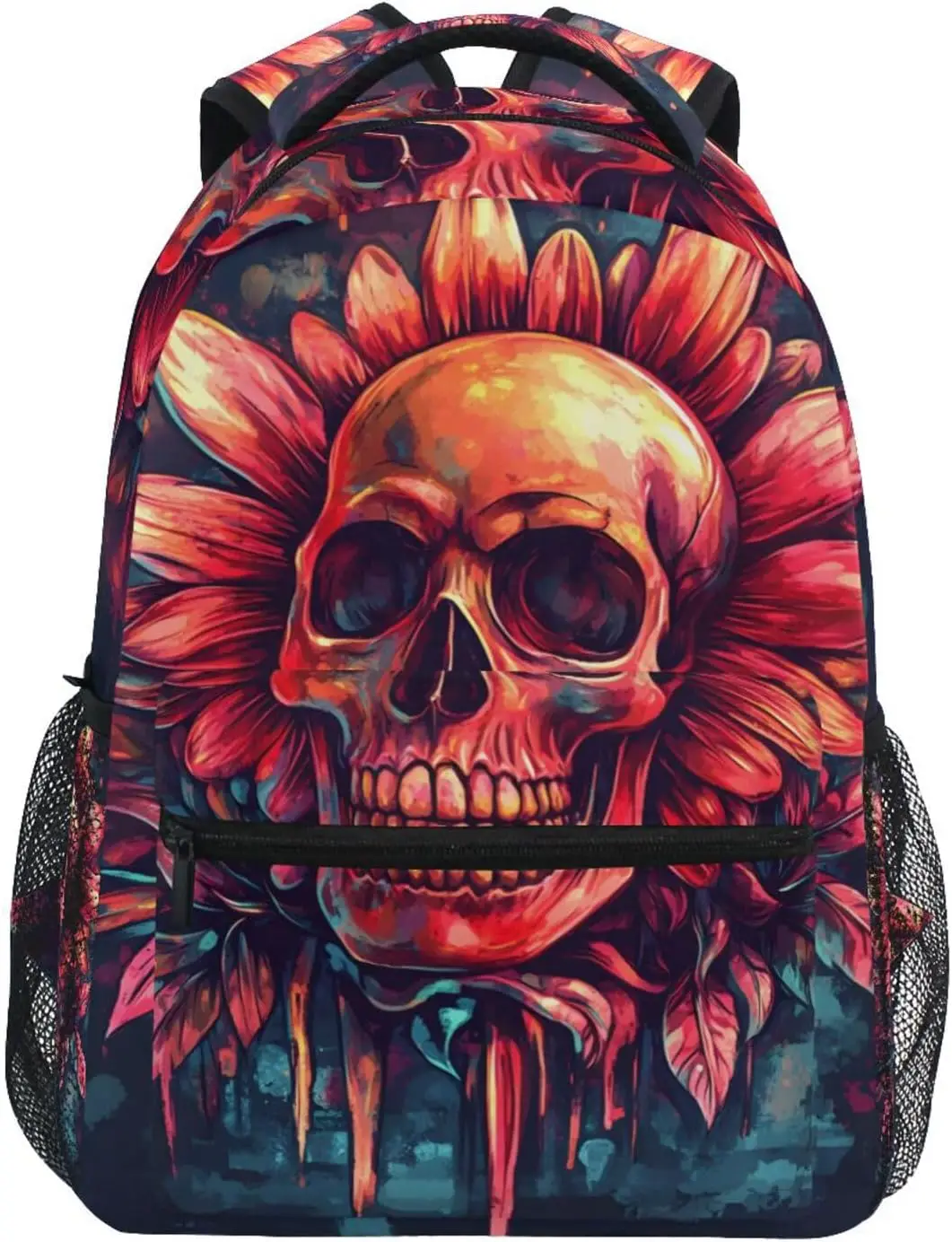 Kid's School Backpack Girls Boys, Bookbag Hiking Backpacks Red Skull Flower Print Small Size
Kid's School Backpack Girls Boys, Bookbag Hiking Backpacks Red Skull Flower Print Small Size