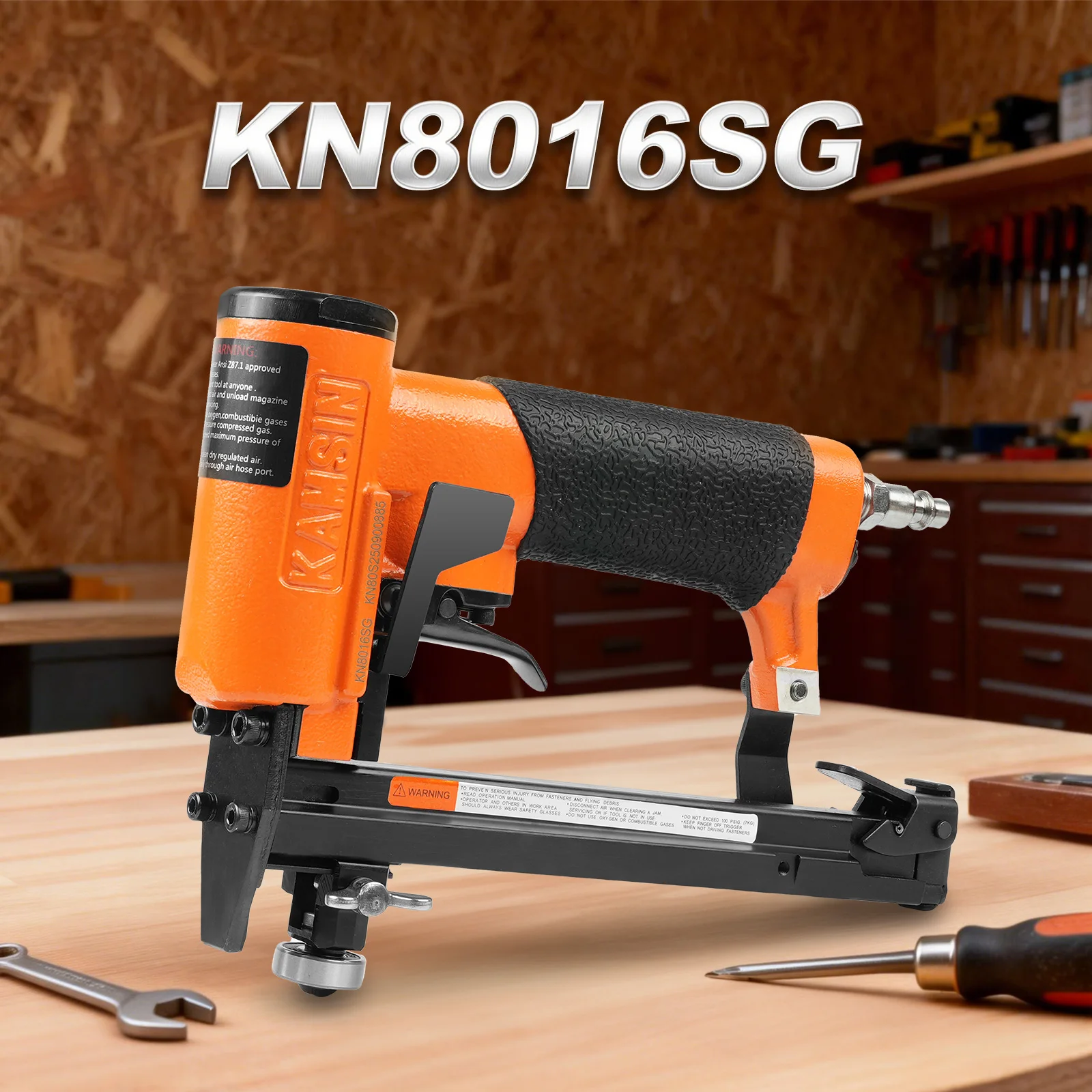 KAMSIN KN8016SG 20 Gauge Pneumatic Upholstery Stapler with 200PCS nails
KAMSIN KN8016SG 20 Gauge Pneumatic Upholstery Stapler with 200PCS nails