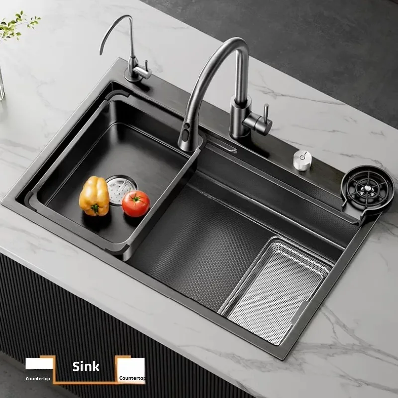 New Thick Stainless Kitchen Sink Basin Large Single Bowl for Rinse Wash Dish US EU Markets Kitchen Sink Stainless Steel Sink
New Thick Stainless Kitchen Sink Basin Large Single Bowl for Rinse Wash Dish US EU Markets Kitchen Sink Stainless Steel Sink