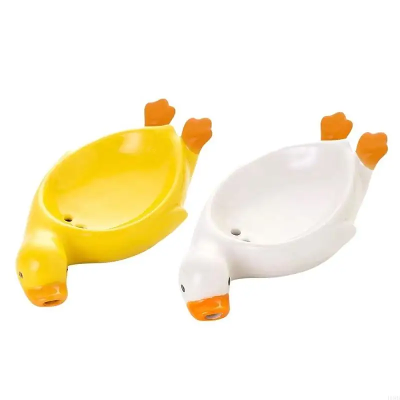 H8WB Elegant Ceramic Duck Soap Dish SelfDraining Soap Box For Bathroom Kitchen Decors
H8WB Elegant Ceramic Duck Soap Dish SelfDraining Soap Box For Bathroom Kitchen Decors