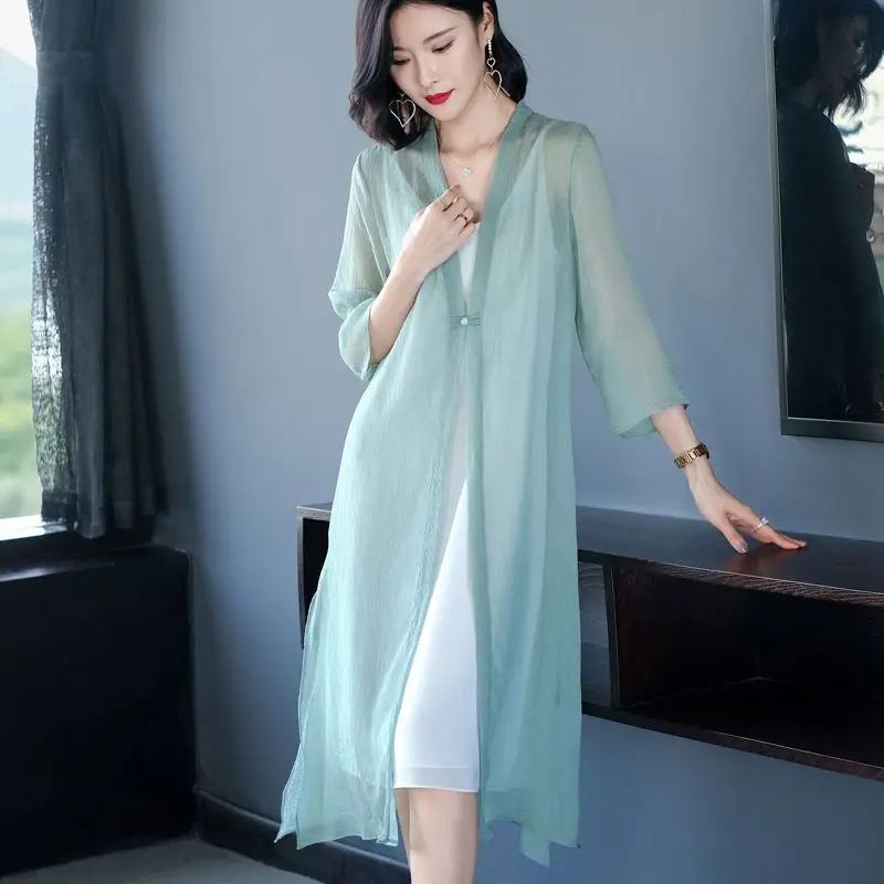 2024 New Long Sleeved Summer Sun Protection Clothing Women's Long Cardigan Women's Loose Jacket Women's Shawl Jacket E269
2024 New Long Sleeved Summer Sun Protection Clothing Women's Long Cardigan Women's Loose Jacket Women's Shawl Jacket E269