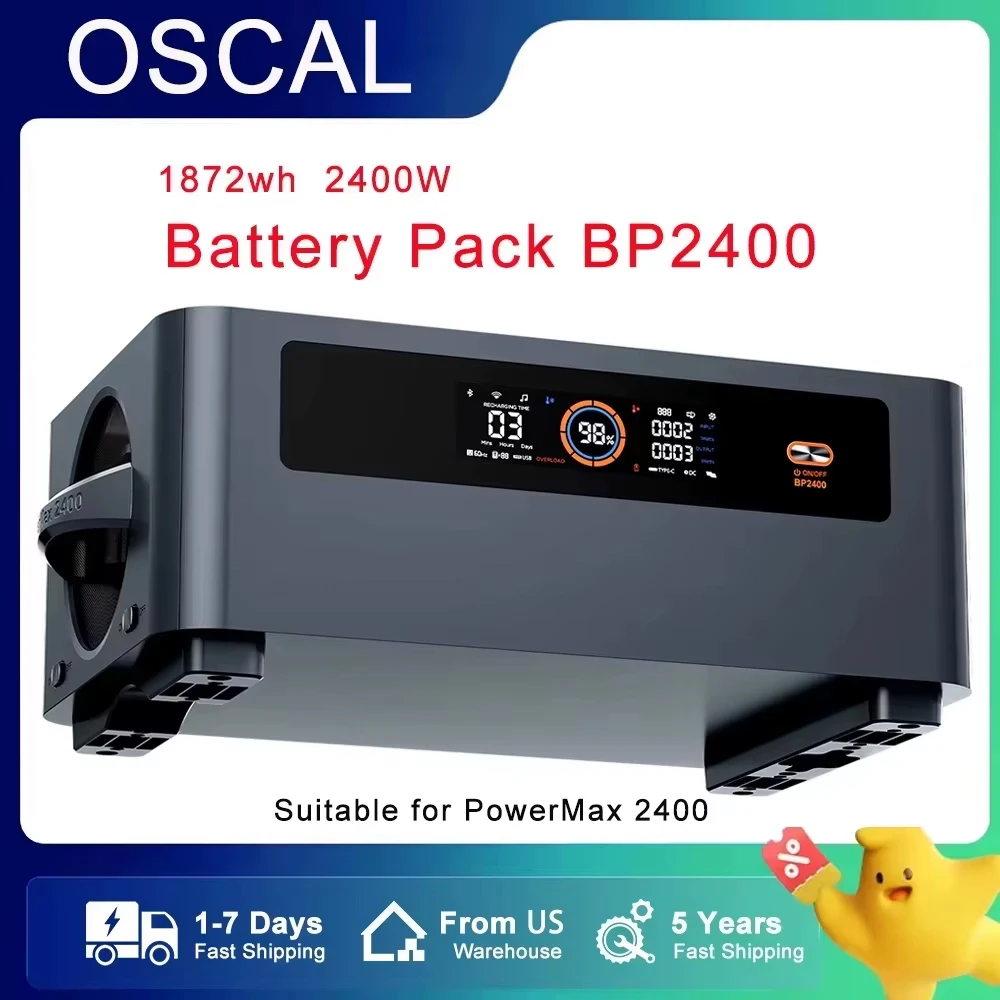 OSCAL BP2400 2400 Вт 1872 Втч Домашняя резервная батарея LiFePO4 Аккумулятор 3,500 + циклы ИБП Домашнее резервное копирование Подходит для PowerMax 2400 Powerbank
OSCAL BP2400 2400 Вт 1872 Втч Домашняя резервная батарея LiFePO4 Аккумулятор 3,500 + циклы ИБП Домашнее резервное копирование Подходит для PowerMax 2400 Powerbank