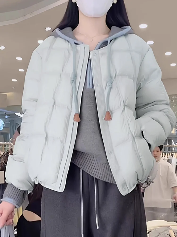 Korean Style Short Puffer Jacket Women's Warm Bread Style Coat Winter Fashion Commute Loose Fit Long Sleeve round Neck Button
Korean Style Short Puffer Jacket Women's Warm Bread Style Coat Winter Fashion Commute Loose Fit Long Sleeve round Neck Button