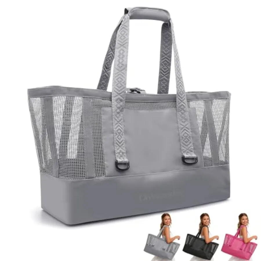 Large Mesh Beach Tote Bag - 50L Pool Bags with 2 Inner Zipper Waterproof Pockets for Swim Toys Towels Travel
Large Mesh Beach Tote Bag - 50L Pool Bags with 2 Inner Zipper Waterproof Pockets for Swim Toys Towels Travel