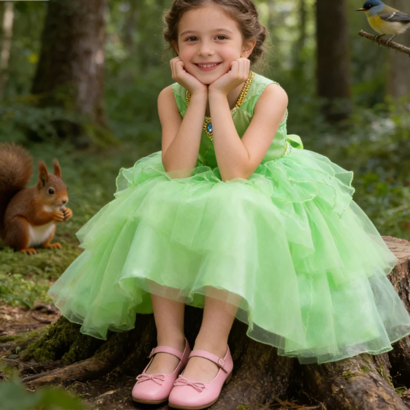 Girl Princess Dress Green Flower Fairy Tulle Dress Kids Halloween Costume Purim Carnival Cosplay Elf Costume Birthday Party Gown
Girl Princess Dress Green Flower Fairy Tulle Dress Kids Halloween Costume Purim Carnival Cosplay Elf Costume Birthday Party Gown