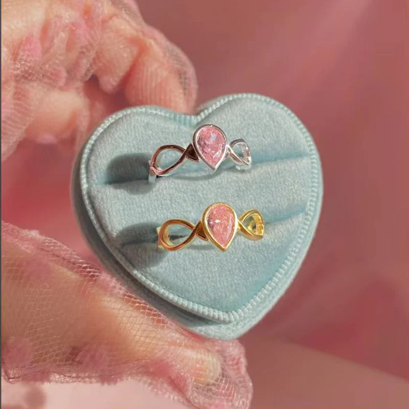 Sweet Pink Stone Princess Rings For Women Wedding Party Jewelry Accessories Silver Plated Adjustable Swan Lake Ring Gift For Her
Sweet Pink Stone Princess Rings For Women Wedding Party Jewelry Accessories Silver Plated Adjustable Swan Lake Ring Gift For Her