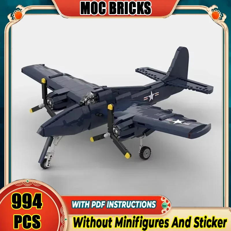 Moc Building Blocks Military Series1:35 Scale F7F-3 Tigercat Model Technology Aircraft Bricks DIY Assembly Fighter Toys
Moc Building Blocks Military Series1:35 Scale F7F-3 Tigercat Model Technology Aircraft Bricks DIY Assembly Fighter Toys