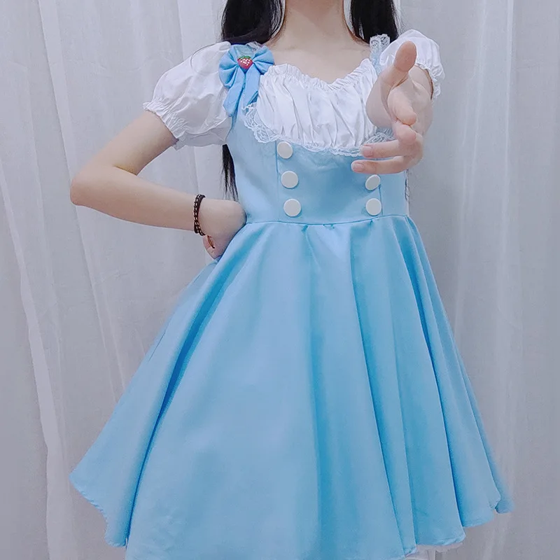 New Cosplay Princess Dress Lolita Maidservant Super Cute Blue Maidservant Short Skirt Set
New Cosplay Princess Dress Lolita Maidservant Super Cute Blue Maidservant Short Skirt Set