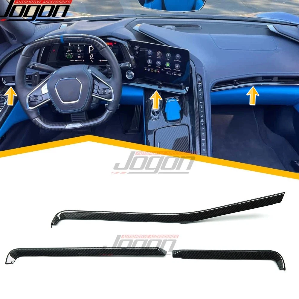 Real Carbon Fiber Car Interior Air Vent Outlet Cover Dashboard Strips For Chevrolet Corvette C8 Stingray Coupe Convertible 2020+
Real Carbon Fiber Car Interior Air Vent Outlet Cover Dashboard Strips For Chevrolet Corvette C8 Stingray Coupe Convertible 2020+