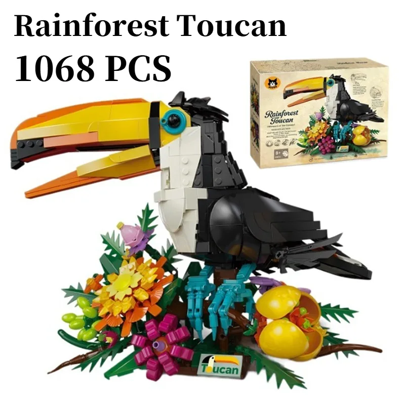1068PCS Rainforest Toucan Flower,Creative Bird Animal Plant Desk Decor Building Blocks DIY Bricks Educational Toy Christmas Gift
1068PCS Rainforest Toucan Flower,Creative Bird Animal Plant Desk Decor Building Blocks DIY Bricks Educational Toy Christmas Gift