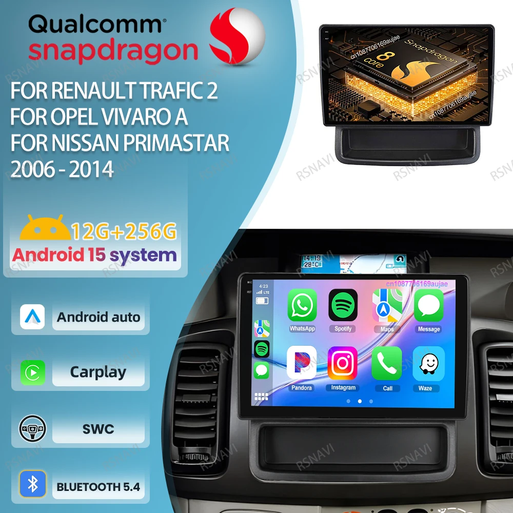 Car Radio Android 15 For Renault Trafic 2 For Opel Vivaro A For Nissan Primaster 2006-2014 5G WIFI Head Unit DSP 4G LTE QLED DVD
Car Radio Android 15 For Renault Trafic 2 For Opel Vivaro A For Nissan Primaster 2006-2014 5G WIFI Head Unit DSP 4G LTE QLED DVD
