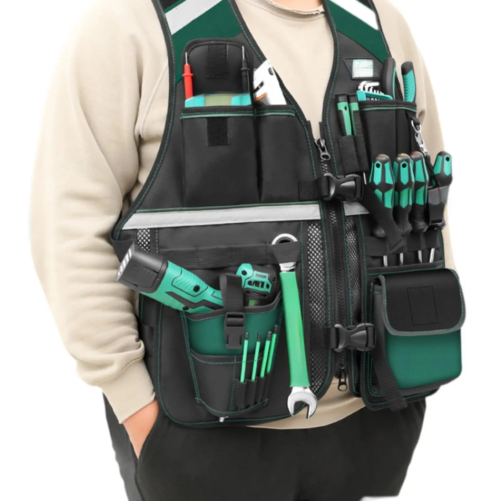 Electrician Tool Vest Front Pockets Hardware Tool Pouch for Outdoor Workers Construction Maintenance Workers Carpenters Plumbers
Electrician Tool Vest Front Pockets Hardware Tool Pouch for Outdoor Workers Construction Maintenance Workers Carpenters Plumbers