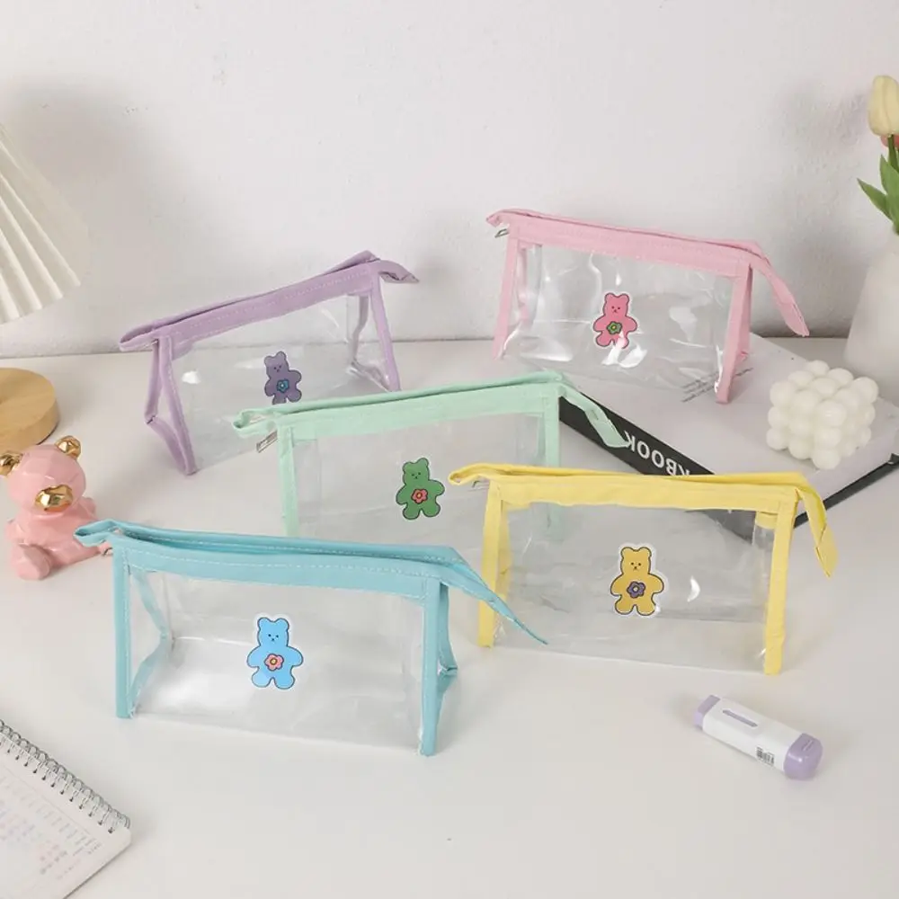 Cute Transparent Pen Bag Portable Korean Style Cartoon PVC Stationery Bag Large Capacity Creative Storage Bag School Supplies
Cute Transparent Pen Bag Portable Korean Style Cartoon PVC Stationery Bag Large Capacity Creative Storage Bag School Supplies