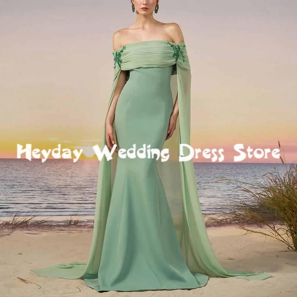 Heyday Women's Customized Boat-neck Beaded Mermaid Evening Dresses With Short Sleeves Floor-Length Formal Elegant Dresses 2025
Heyday Women's Customized Boat-neck Beaded Mermaid Evening Dresses With Short Sleeves Floor-Length Formal Elegant Dresses 2025